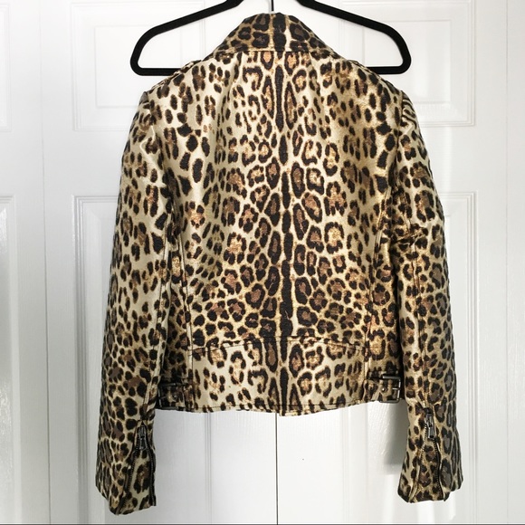 RED Valentino Leopard Jacquard Moto Jacket NWT - Picture 3 of 7